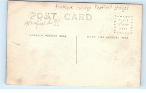 *USA American College Football Player Antique Vintage Real Photo Postcard C85