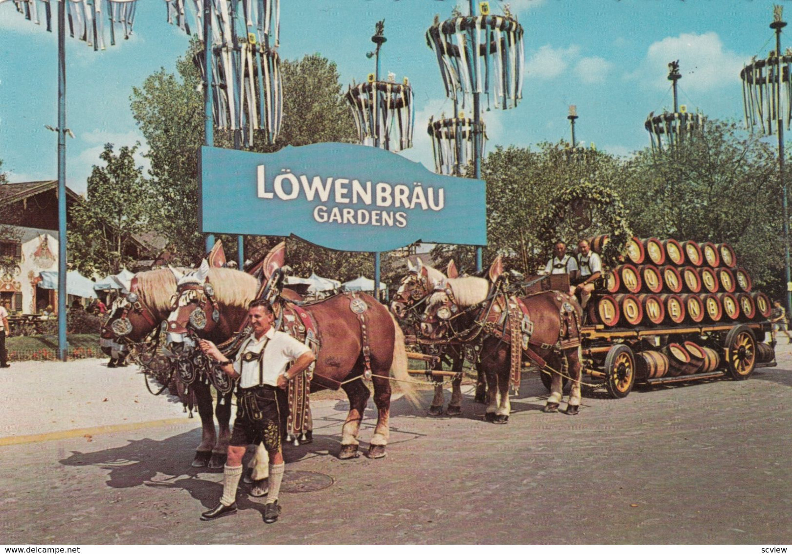 New York City World's Fair 1960s ; Lowenbrau Gardens Beer Wagon