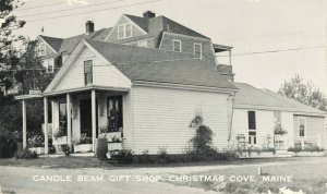 Postcard Candle Beam Gift Shop Christmas Cove Maine