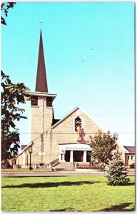 VINTAGE POSTCARD CHURCH OF IMMACULATE CONCEPTION AT DRUMMONDSVILLE QUEBEC