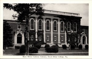 Postcard VA Sweet Briar College Mary Helen Cochran Library