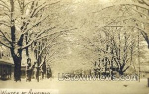 Real Photo - Winter - Ashfield, Massachusetts MA  