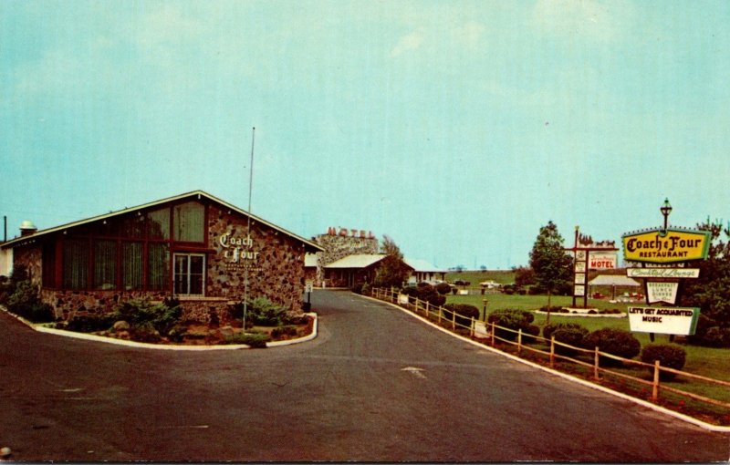 New Jersey Hightstown Town House Motel Coach & Four Restaurant Cocktail Loung...