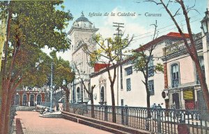 Caracas  Venezuela~Iglesia de la Catedral~1925 J M Chirinos TINT PHOTO POSTCARD