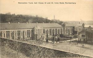 Postcard; Recreation Yard Cell House 43 Iowa State Penitentiary Fort Madison IA