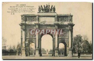 Old Postcard Paris Arc de Triomphe du Carrousel