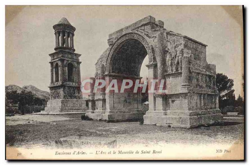 Old Postcard Environs Arles Arc and Saint Remi Mausoleum