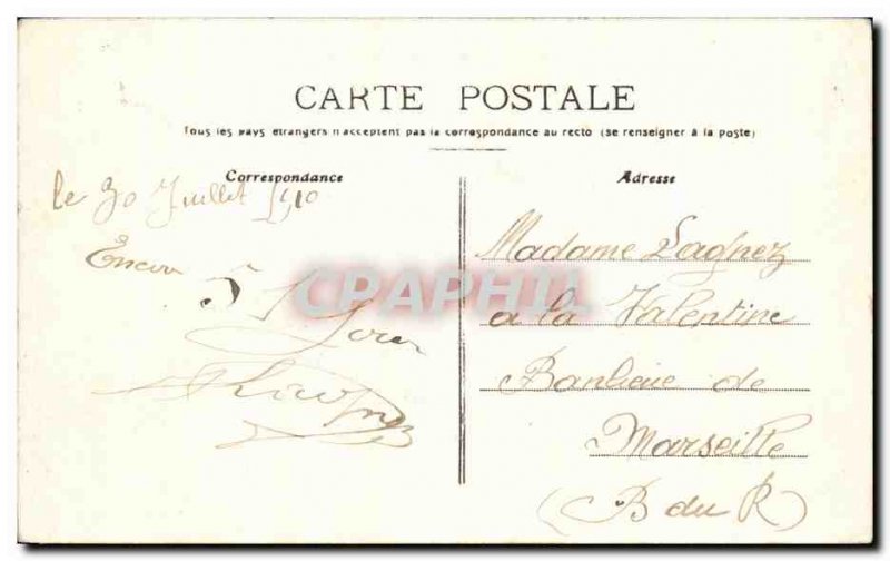 Postcard Old Serqueux Train Exterior View