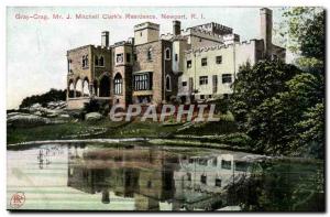 Old Postcard USA Gray Crag Mithcell MR J Clark & ​​# 39s residence Newpor...