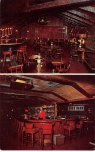 COLONIAL HOUSE Oxnard, CA Copper Room Bar Interior 1960s Chrome Vintage Postcard