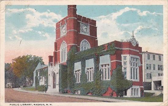 Public Library Nashua Hew Hampshire 1920 Curteich