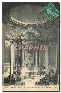 Old Postcard Paris Saint Sulpice Church Lady Chapel