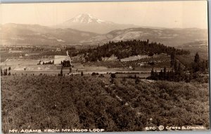 RPPC Mt Adams from Mt. Hood Loop OR Vintage Postcard J37