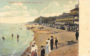 Cleveland Ohio~Bathing Scene @ Euclid Beach~Victorian Ladies on Beach~c1910 Pc