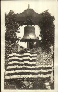 PPIE Panama Pacific Expo Liberty Bell American Flag in Flowers San Francisco