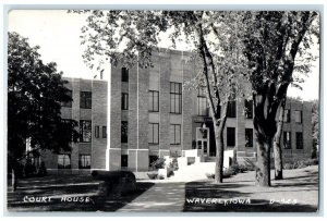 1948 Court House Exterior Building Waverly Iowa IA RPPC Photo Vintage Postcard