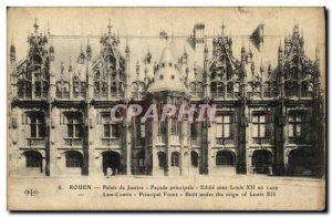 Old Postcard Rouen Courthouse Facade Principale