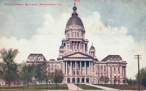 Vintage Postcard 1910's State Capitol Building Springfield ILL. Illinois