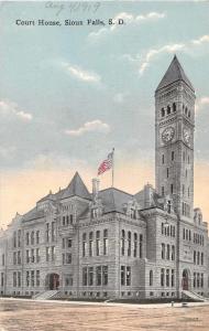 Sioux Falls South Dakota Court House Antique Postcard J50438