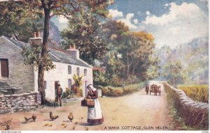 A MANX Cottage , Glen Helen (Glion Lammal, formerly Glen Rhenass) , Ilse of M...