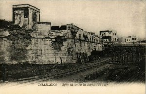 CPA AK MAROC CASABLANCA - Effets des tirs sur les Remparts en 1907 (280485)