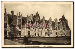 Old Postcard Chateau de Josselin Facade Interieure