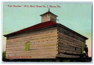 1910 Exterior Fort Hawkins 1812 Block House No 2 Macon Georgia Unposted Postcard