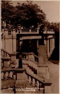 Vtg Edward VII Peace Memorial Parade Gardens Bath Somerset UK RPPC Postcard