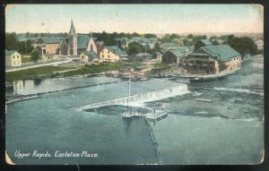 h1476 - CARLETON PLACE Ontario Postcard 1907 Upper Rapids by Pugh