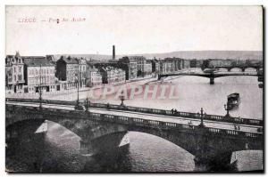 Belgie Belgium Liege Old Postcard Arches Bridge