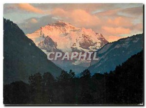 Modern Postcard Interlaken Jungfrau mit (4166 m 12667 ft)
