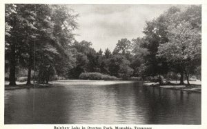 Vintage Postcard 1920's Rainbow Lake In Overton Park Memphis Tennessee TN