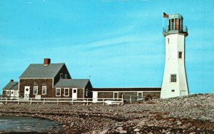 Vintage Postcard Scituate Light Established In 1811 Scituate Massachusetts MA