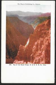 Top of the Royal Gorge Colorado Unused c1910s