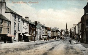 Monmouth England Monnow Street Scene c1910 Vintage Postcard