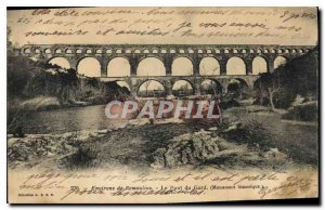 Old Postcard surroundings Remoulins Pont du Gard