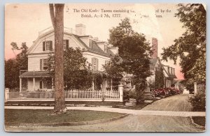 Old Keeler Tavern Containing Cannon Ball Fired Ridgefield Connecticut Postcard