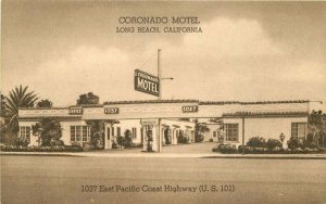 Associate Service Coronado Motel roadside Long Beach California Postcard 20-7
