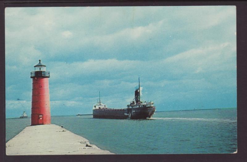 Entrance to Milwaukee Harbor,Milwaukee,WI Ship