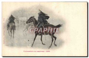 Old Postcard Army Cuirassier in 1900 coat