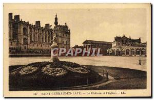 Postcard Old Saint Germain En Laye Le Chateau and & # 39Eglise