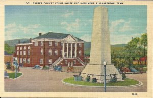 Elizabethton TN, Civil War Confederate Monument, Carter County Court House Linen