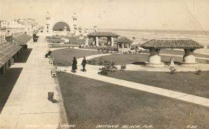 DAYTONA BEACH FL OCEAN FRONT PARK VINTAGE REAL PHOTO POSTCARD RPPC