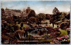 Bournemouth England 1950s RPPC Real Photo Postcard The Pleasure Gardens