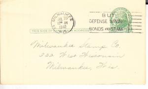 Johns-Manville Flooring Ad on 1942 Postal Card