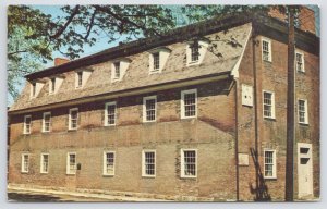 Plastichrome~Harmonist Dormitory~New Harmony IN~Pestolozzian Kindergarten~Vtg PC