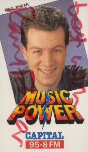 Paul Phear Capital Radio DJ Vintage Hand Signed Publicity Cast Card Photo