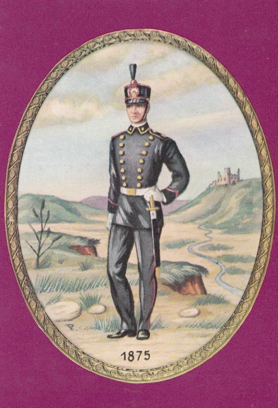 Italian Military Academy 1875 Torino Soldier Uniform Postcard