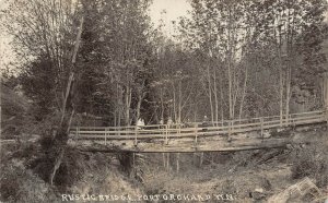 LP13  Port Oregon Washington RPPC Postcard  Rustic Bridge
