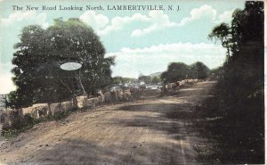 Lambertville New Jersey The New Road Looking North Vintage Postcard AA51173